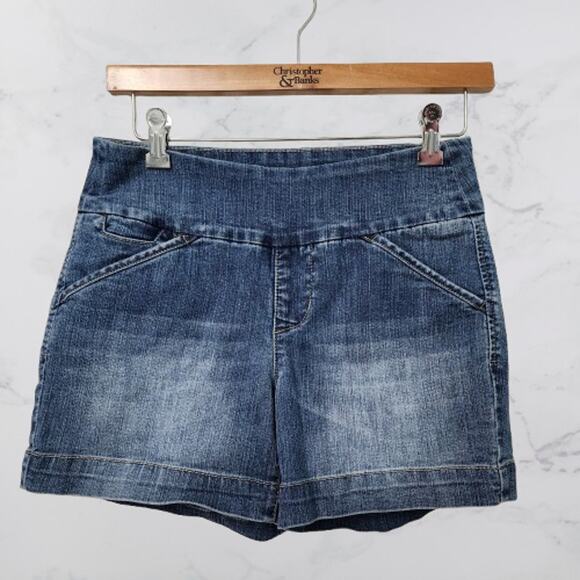 Jag Denim Pull On Shorts Size 2 Classic Fit - Picture 1 of 3